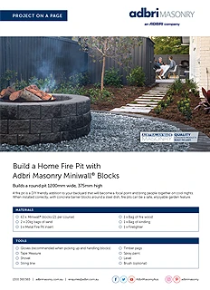 Build a Home Fire Pit with Adbri Masonry Miniwall® Blocks