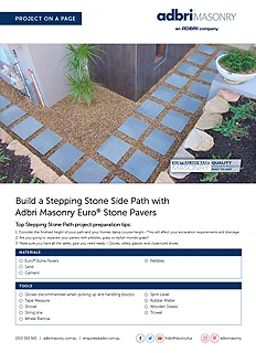 Build a Stepping Stone Side Path with Adbri Masonry Euro® Stone Pavers