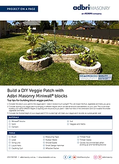Build a DIY Veggie Patch with Adbri Masonry Miniwall® blocks